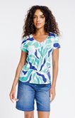 Tee-shirt imprimé avec galon