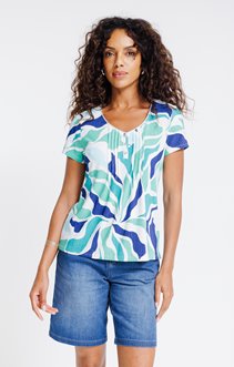 Tee-shirt imprimé avec galon