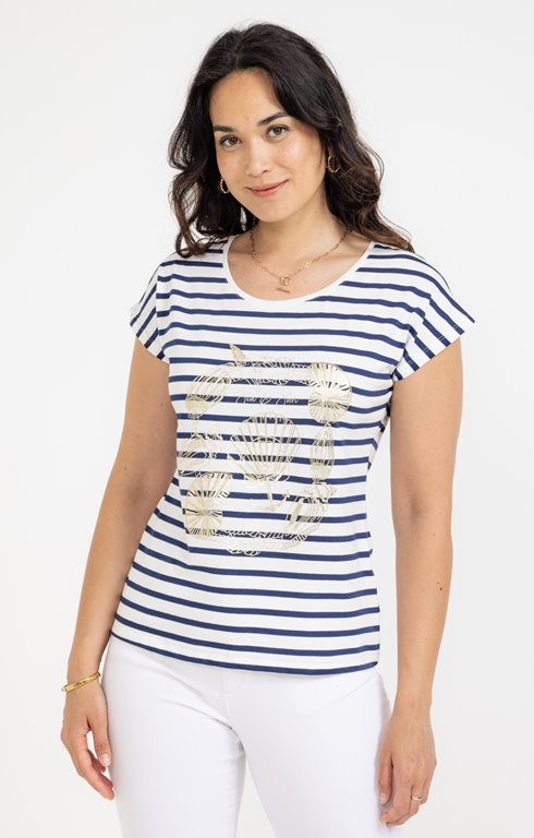 Tee-shirt rayé manches courtes