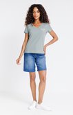 Tee-shirt uni coeur léopard