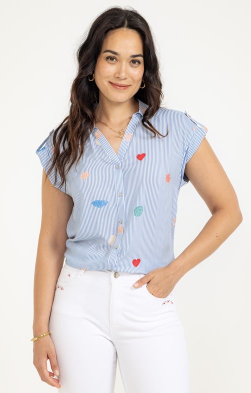 Chemise rayures coquillage