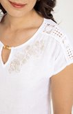 Tee-shirt brodé manches courtes