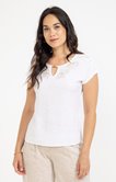 Tee-shirt brodé manches courtes