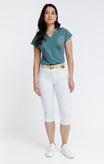 Pantalon corsaire avec ceinture