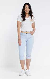 Pantalon corsaire avec ceinture