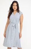 Robe rayée boutonnée all over