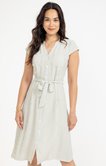 Robe rayée boutonnée