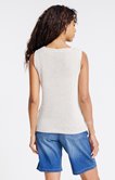 Cardigan sans manche boutons coquillages