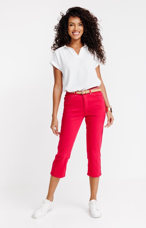 Corsaire mi-mollet avec strass