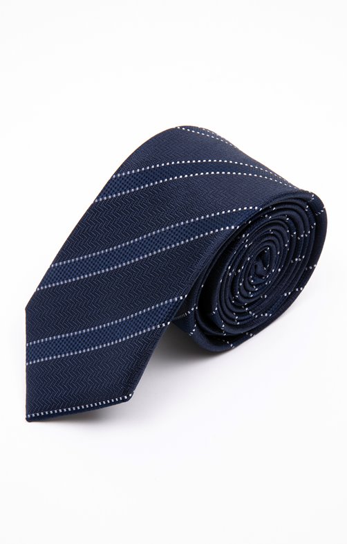 Cravate 7cm en soie Chevron Strie