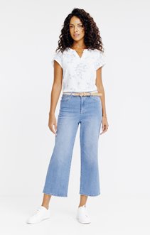 Pantacourt large en denim