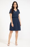 Robe plissée unie