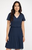 Robe plissée unie