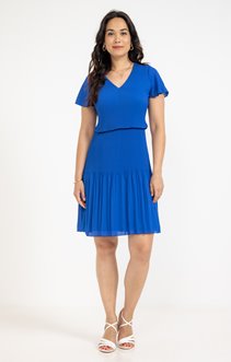 Robe plissée unie