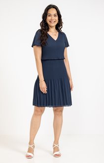 Robe plissée unie