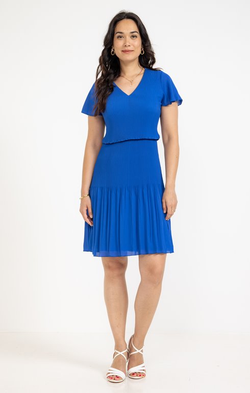 Robe plissée unie