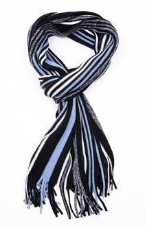 Echarpe tricotée R Blue