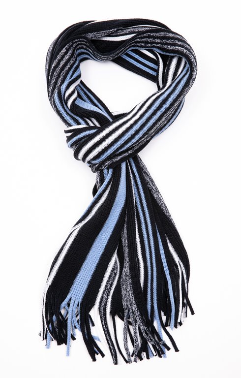 Echarpe tricotée R Blue