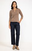 Pull matière fantaisie