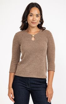 Pull matière fantaisie