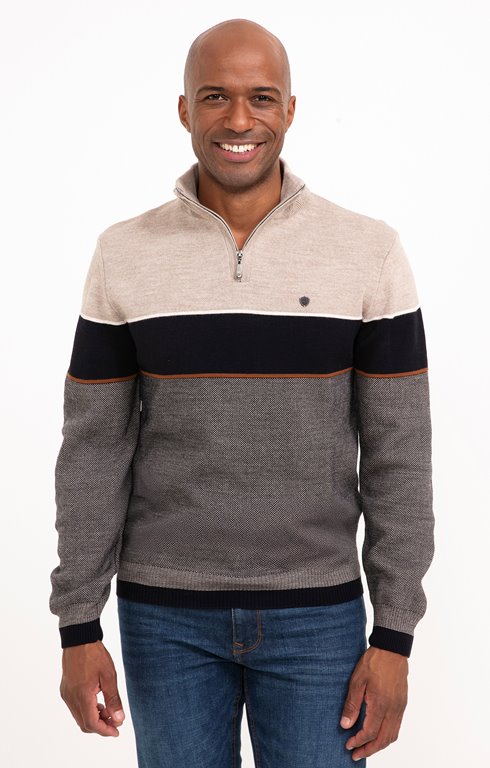 Pull col montant rayé Mocky