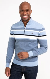 Pull col montant rayé Ocean