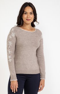 Pull avec broderie
