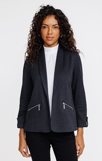 Veste en maille chîné