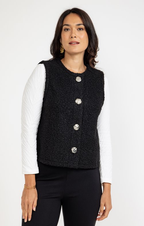 Gilet sans manches bouclette