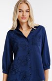 Chemise à carreaux brodée