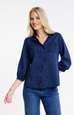 Chemise à carreaux brodée