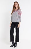 Chemise rayée imprimée