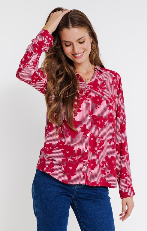 Chemise rayée manches longues