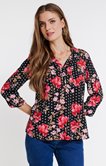 Tunique à pois et fleurs