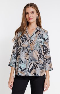 Chemise imprimée feuillage