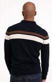 Pull col polo rayé Savane