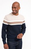 Pull col rond rayé Grady