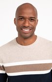 Pull col rond rayé Grady