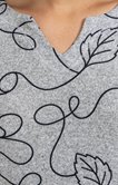 TEE-SHIRT IMPRIME FEUILLES