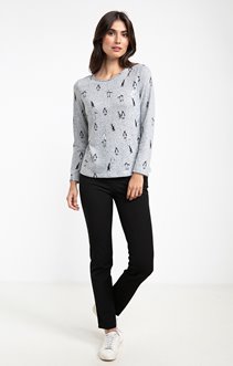 Tee-shirt chiné motif pingouin