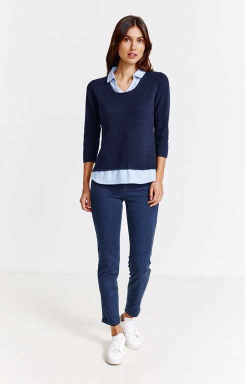 Pull Maniche 3/4 Con Strass Armand Thiery - Taglia 38/40, Rosa, Ottimo Stato, Occasione