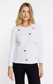 Tee-shirt à broderie coeurs
