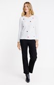 Tee-shirt à broderie coeurs