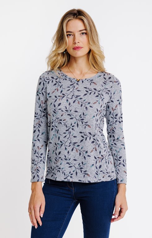 TEE-SHIRT IMPRIME, MANCHES LONGUES