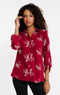 Chemise unie brodée