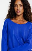 Pull rayures strass