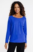 Pull rayures strass