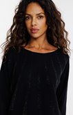 Pull rayures strass