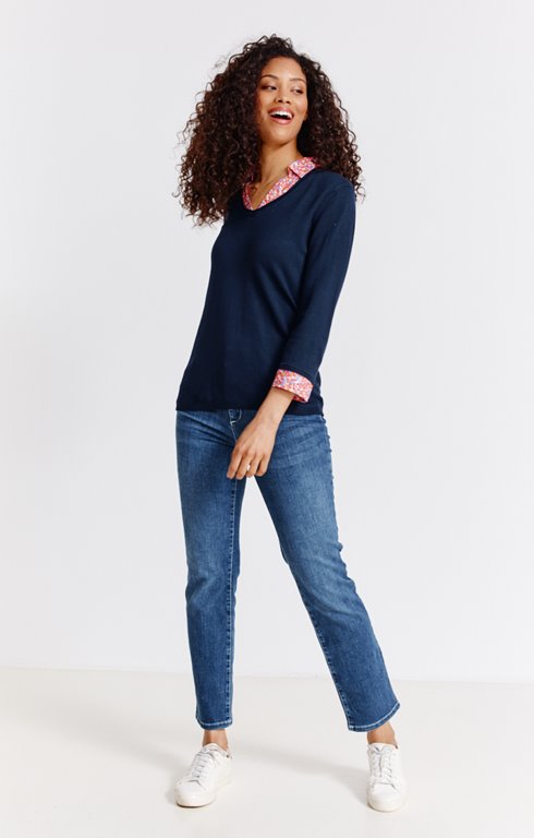 Pull Maniche 3/4 Con Strass Armand Thiery - Taglia 38/40, Rosa, Ottimo Stato, Occasione