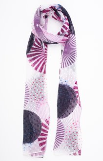 Petit foulard imprimé multicolore
